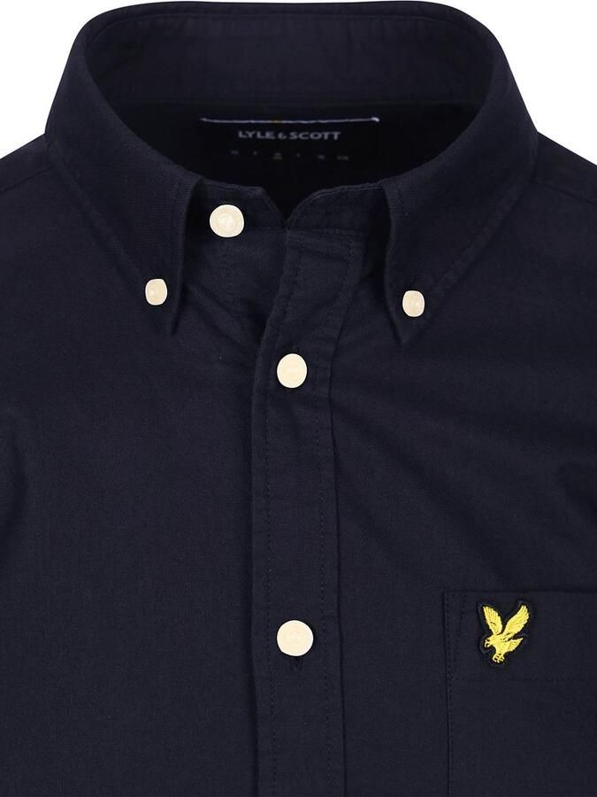 Lyle & Scott Overhemd Lange Mouw Lyle & Scott Lyle Scott Shirt Plain Oxford Navy - Foto 3