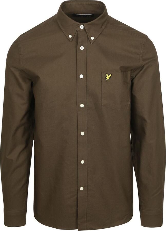 LYLE & SCOTT Heren Overhemden Plain Oxford Shirt Groen - Foto 5
