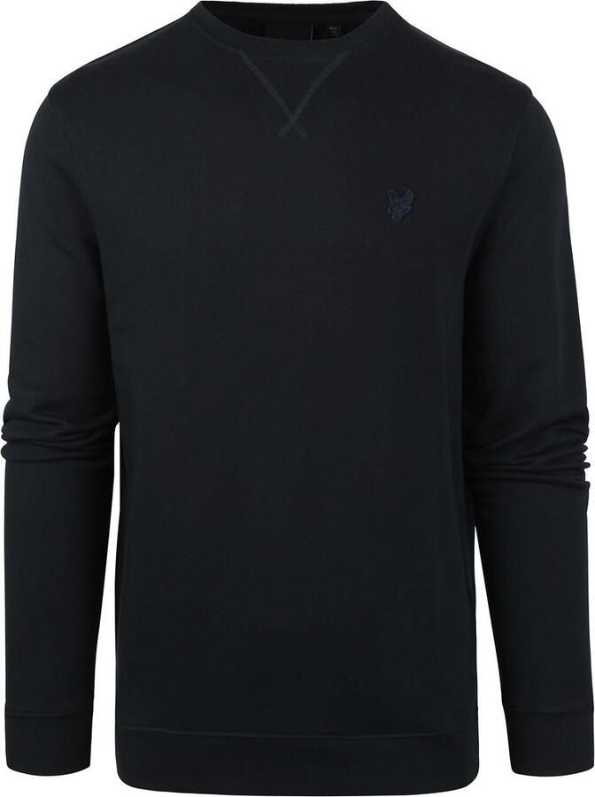 Lyle & Scott Essentiële Tonal Eagle Crew Neck Sweatshirt Blue Heren - Foto 5