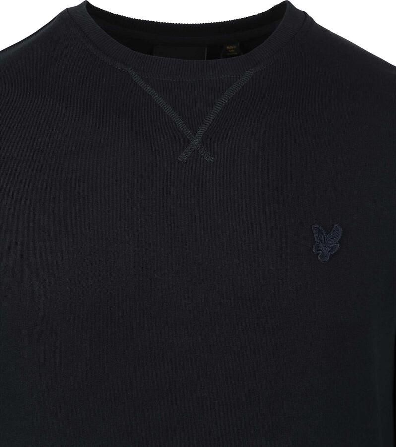 Lyle & Scott Essentiële Tonal Eagle Crew Neck Sweatshirt Blue Heren - Foto 2
