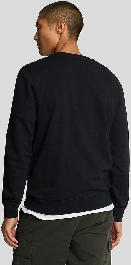 Lyle & Scott Zwarte Katoenen Ronde Hals Tonal Eagle Black Heren - Foto 4