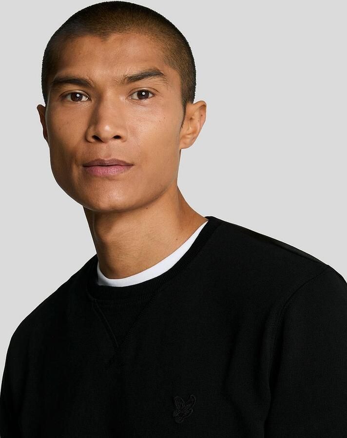 Lyle & Scott Zwarte Katoenen Ronde Hals Tonal Eagle Black Heren - Foto 3