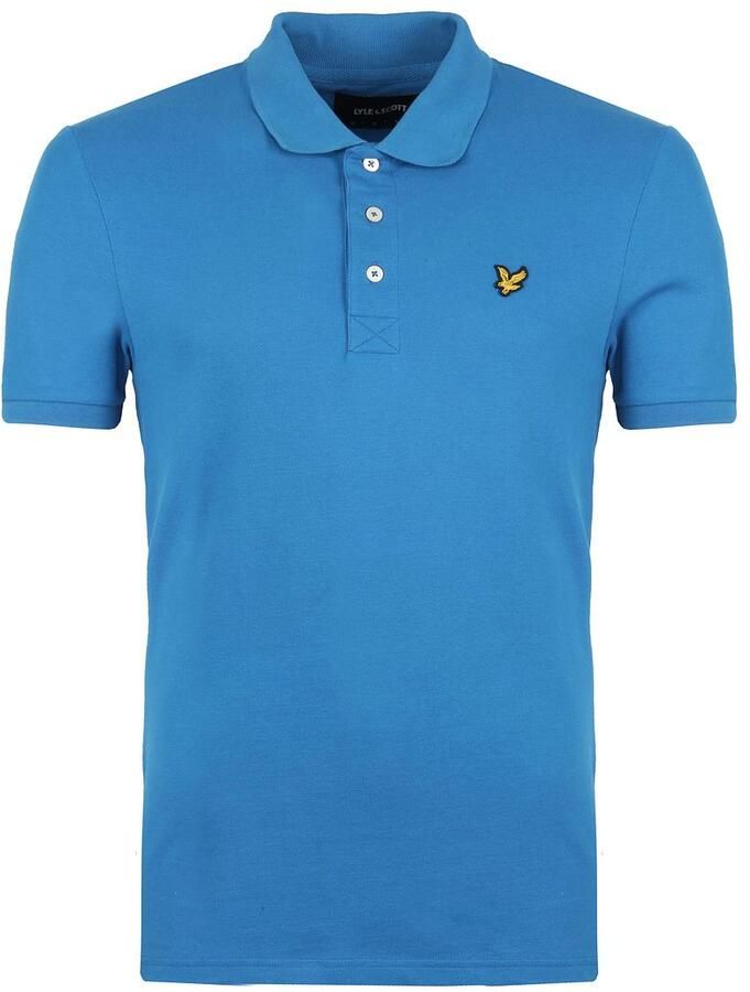 Lyle & Scott Klassieke effen poloshirt in Bright Cobalt-M Blue Heren - Foto 3
