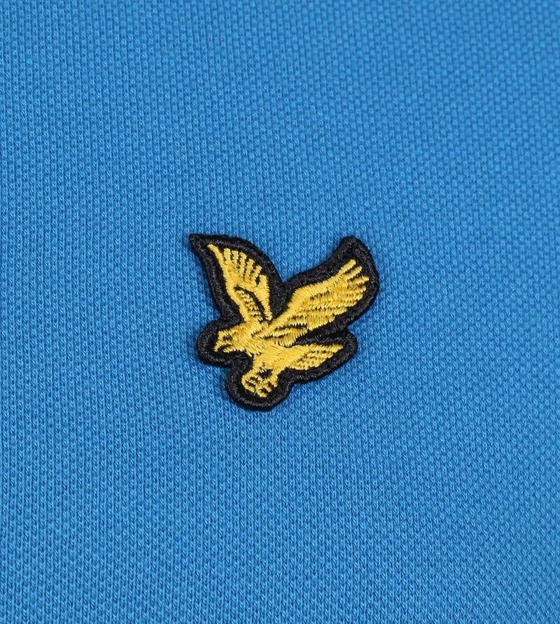 Lyle & Scott Klassieke effen poloshirt in Bright Cobalt-M Blue Heren - Foto 2