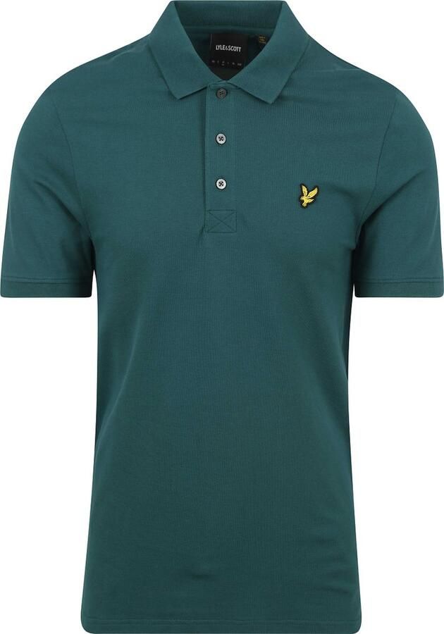 LYLE & SCOTT Heren Polo's & T-shirts Plain Polo Shirt Donkergroen - Foto 2