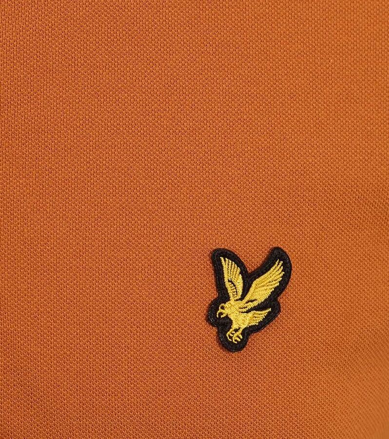 Lyle & Scott Lyle Scott Plain Polo Shirt Saltburn Oranje Heren - Foto 2