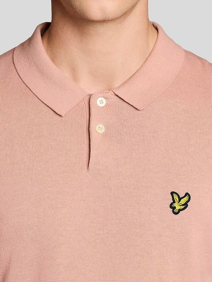 Lyle & Scott Polo Shirt Korte Mouw Lyle & Scott Katoenen gebreide polo met korte mouwen - Foto 5
