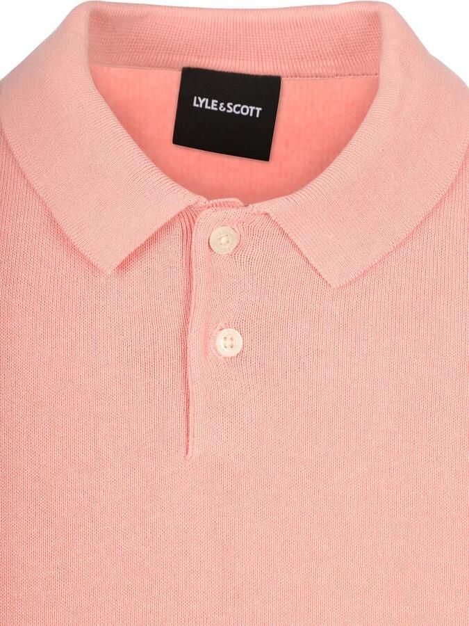 Lyle & Scott Polo Shirt Korte Mouw Lyle & Scott Katoenen gebreide polo met korte mouwen - Foto 6