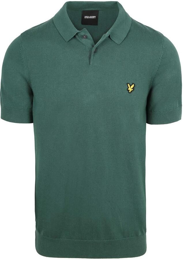Lyle & Scott T-shirt Lyle & Scott Poloshirt Knitted Groen - Foto 4