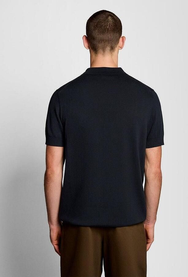 Lyle & Scott regular polo fijn gebreid donkerblauw - Foto 7