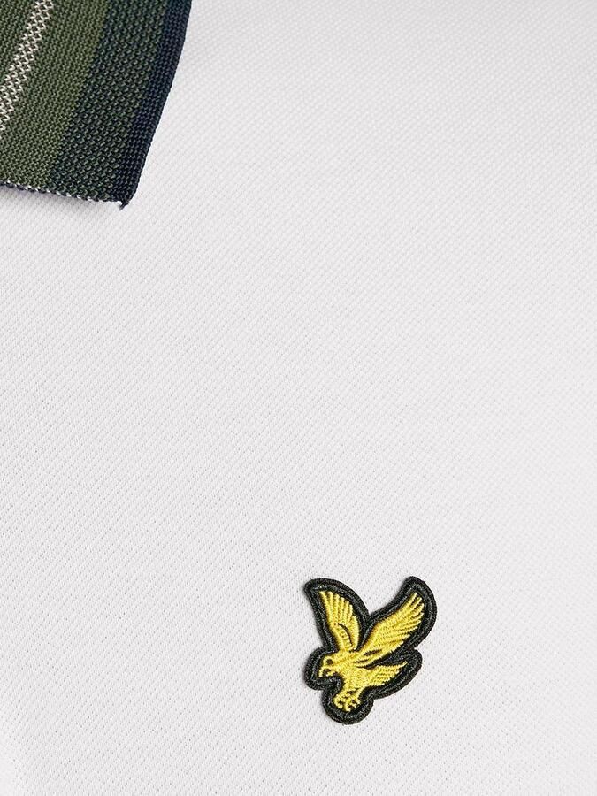 Lyle and Scott Poloshirt Tartan Collar White - Foto 4
