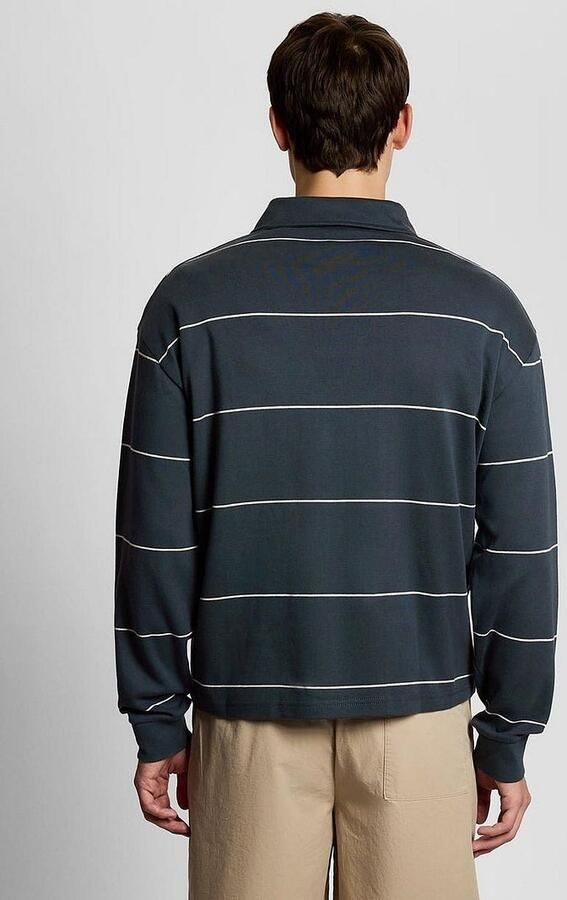 Lyle & Scott Polo Shirt Lange Mouw Lyle & Scott Rugby Polo Streep Navy - Foto 5