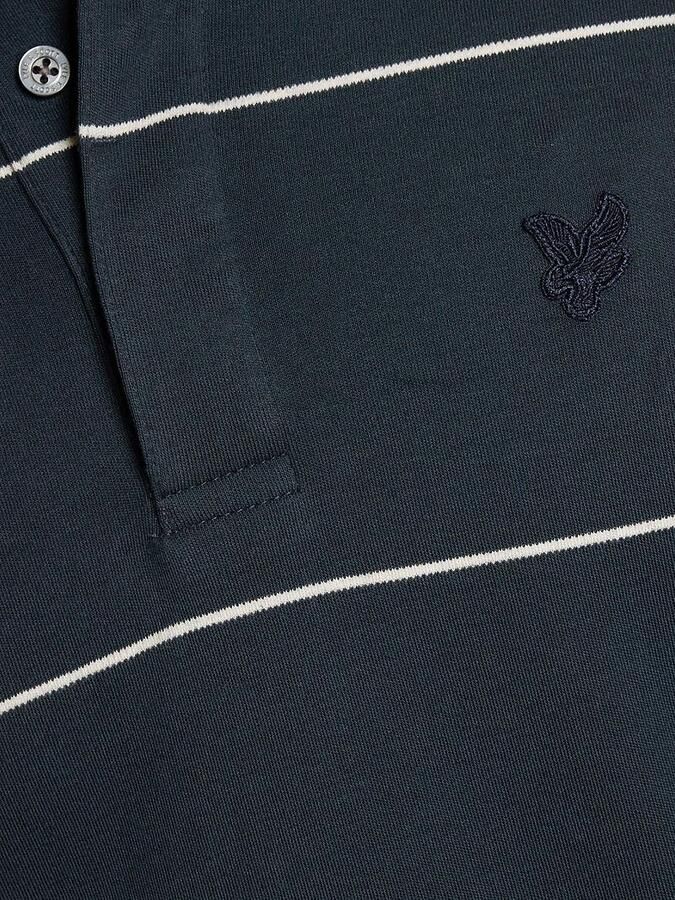 Lyle & Scott Polo Shirt Lange Mouw Lyle & Scott Rugby Polo Streep Navy - Foto 4