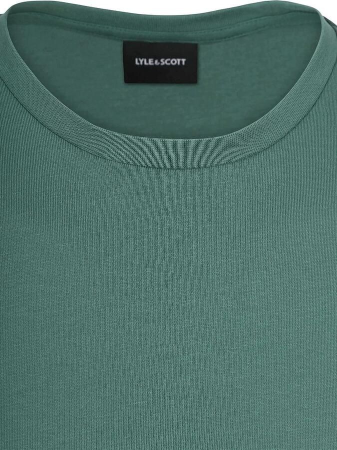 LYLE & SCOTT Heren Polo's & T-shirts Plain T-shirt Groen - Foto 7