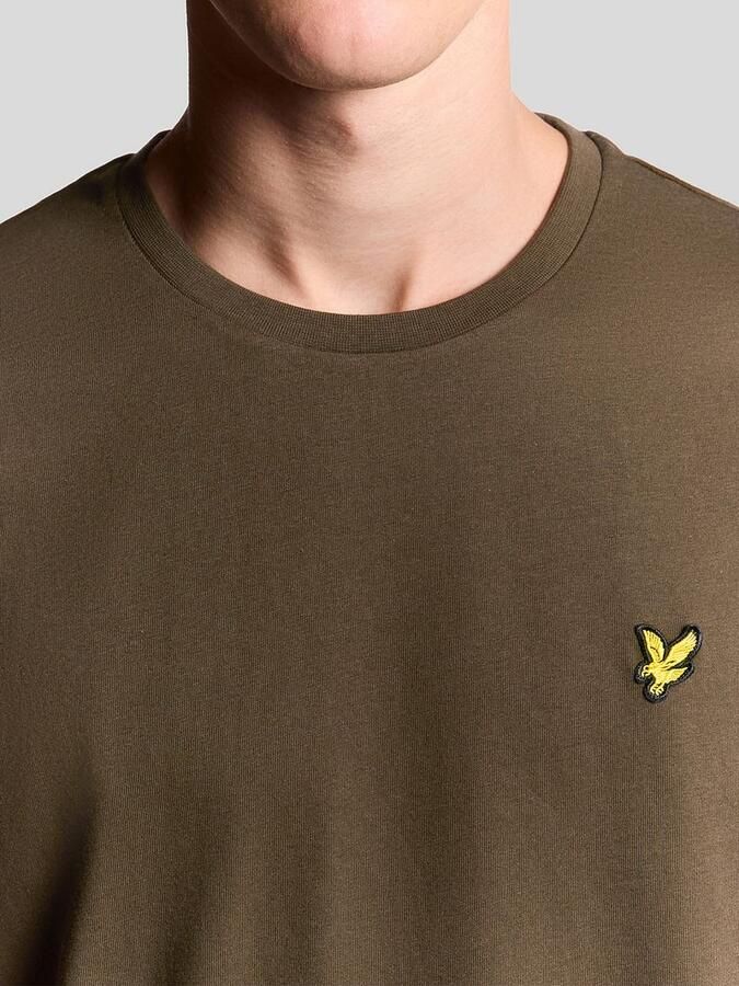 Lyle & Scott Groen Basic T-Shirt van Hoge Kwaliteit Olijf 100% Katoen Green Heren - Foto 6