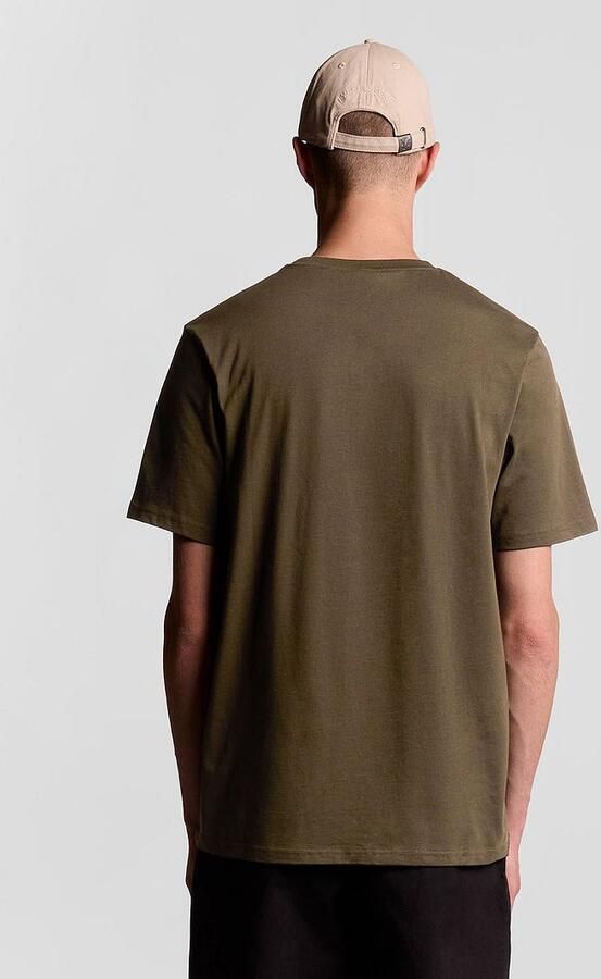 Lyle & Scott Groen Basic T-Shirt van Hoge Kwaliteit Olijf 100% Katoen Green Heren - Foto 9