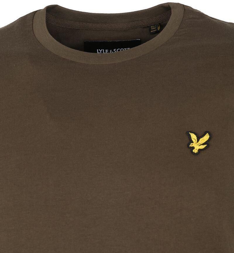 Lyle & Scott Groen Basic T-Shirt van Hoge Kwaliteit Olijf 100% Katoen Green Heren - Foto 7