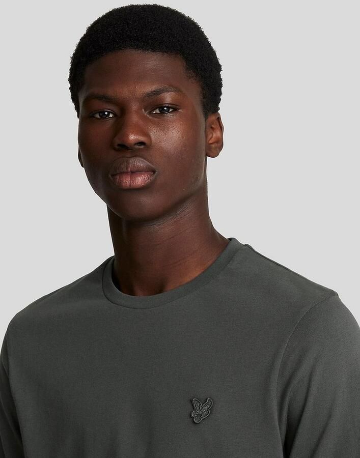 Lyle & Scott T-Shirt met Fijne Stiksels en Adelaar Gray Heren - Foto 5
