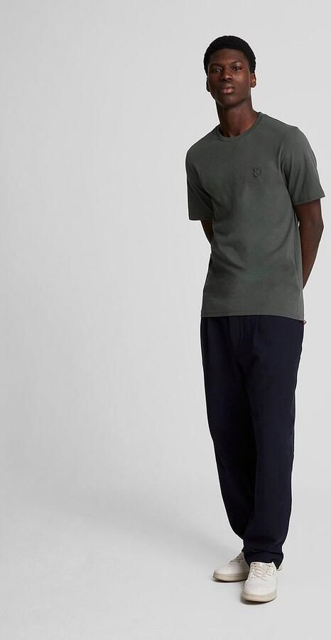 Lyle & Scott T-Shirt met Fijne Stiksels en Adelaar Gray Heren - Foto 3