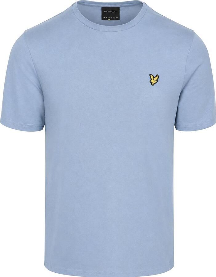 LYLE & SCOTT Heren Polo's & T-shirts Plain T-shirt Lichtblauw - Foto 5
