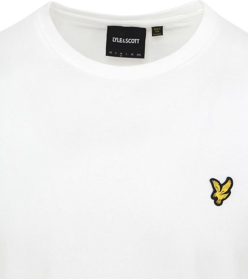 Lyle & Scott Luxe T-Shirt Organisch Katoen Regular Fit White Heren - Foto 4