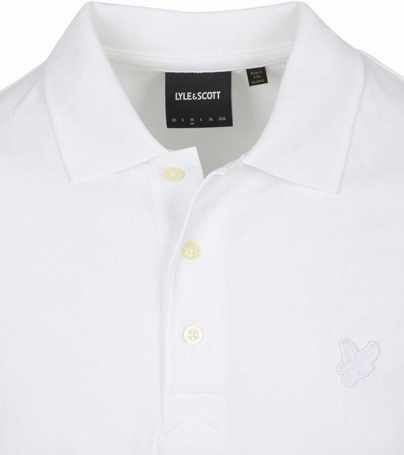 Lyle and Scott Tonal Eagle Polo Wit - Foto 2