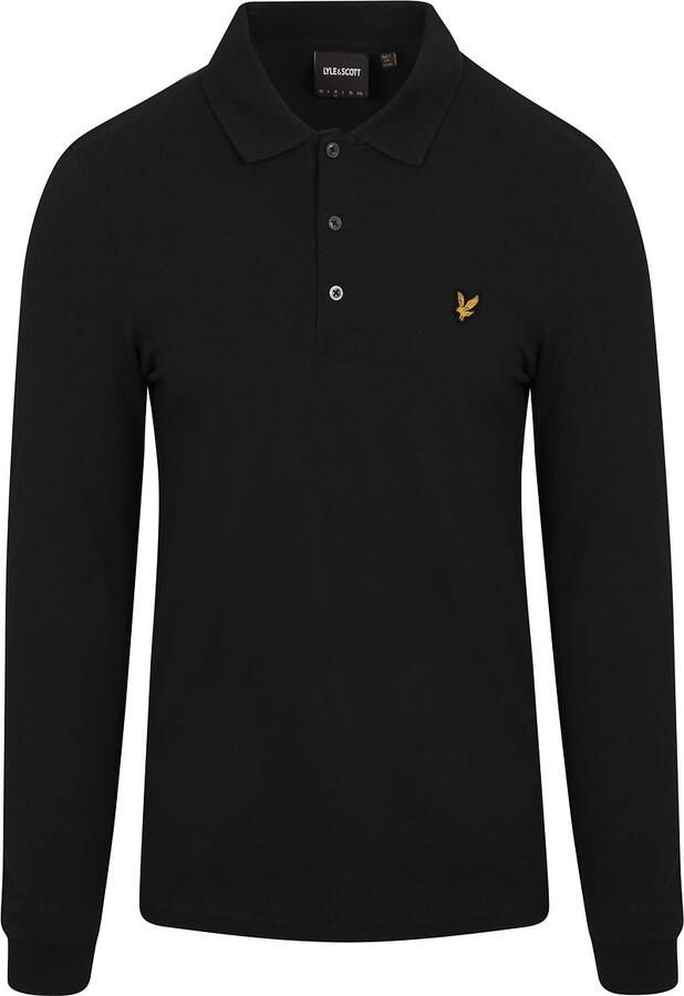 Lyle and Scott Zwarte Longsleeve Polo