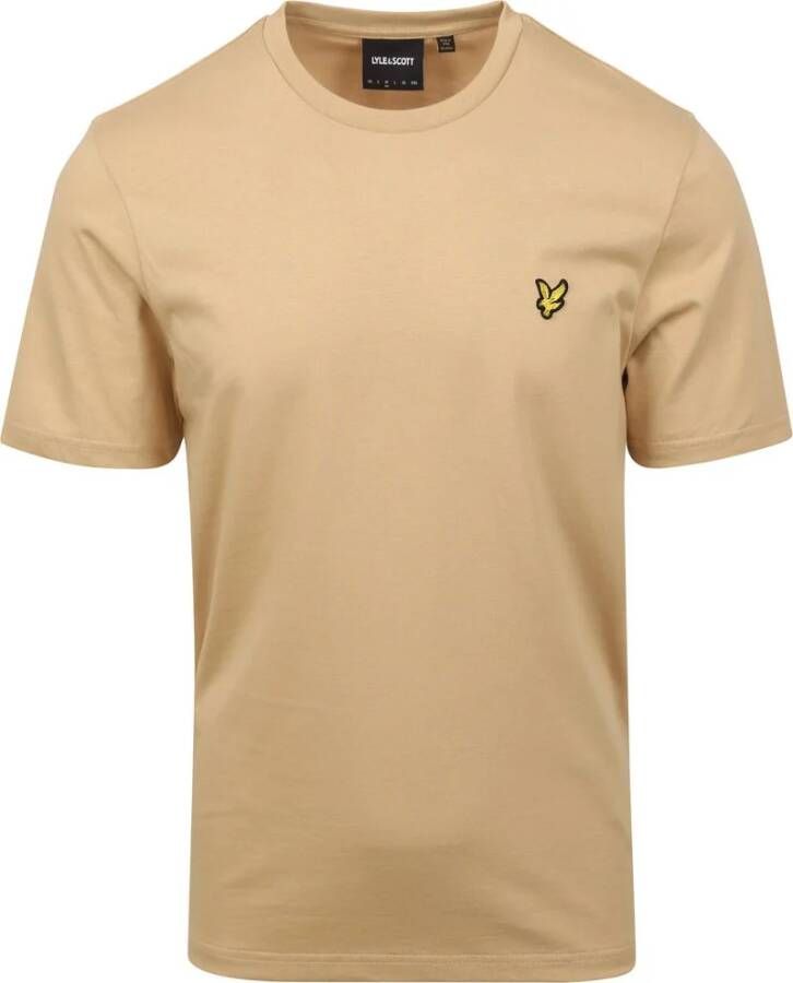 Lyle & Scott Khaki T-Shirt met Eigentijdse Draai Beige Heren