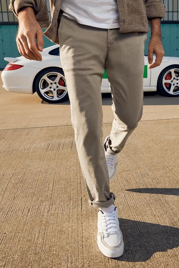 MAC Stijlvolle herenchino`s met comfort en duurzaamheid Brown Heren