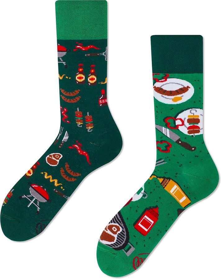 Many Mornings Socks Sokken Barbecue