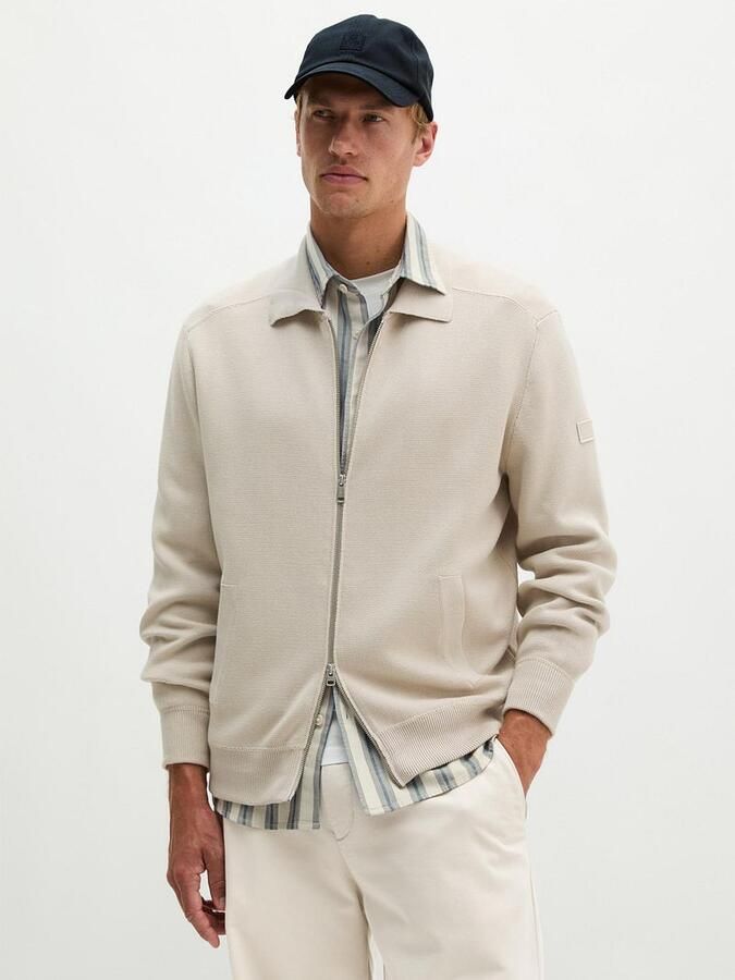 Marc O'Polo Cardigan Zip Grey Silk - Foto 2
