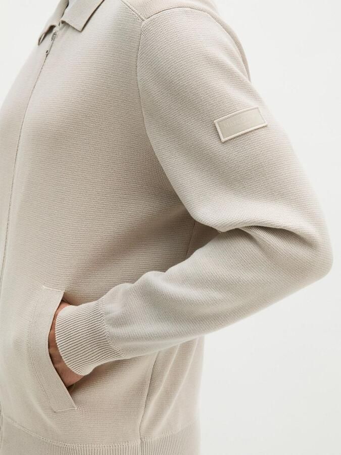 Marc O'Polo Cardigan Zip Grey Silk - Foto 3