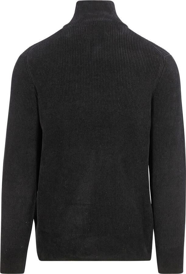 Marc O'Polo Half Zip Trui Corduroy Zwart