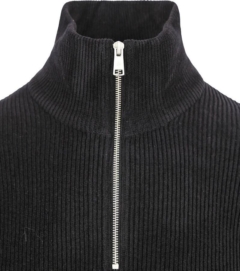 Marc O'Polo Half Zip Trui Corduroy Zwart - Foto 2