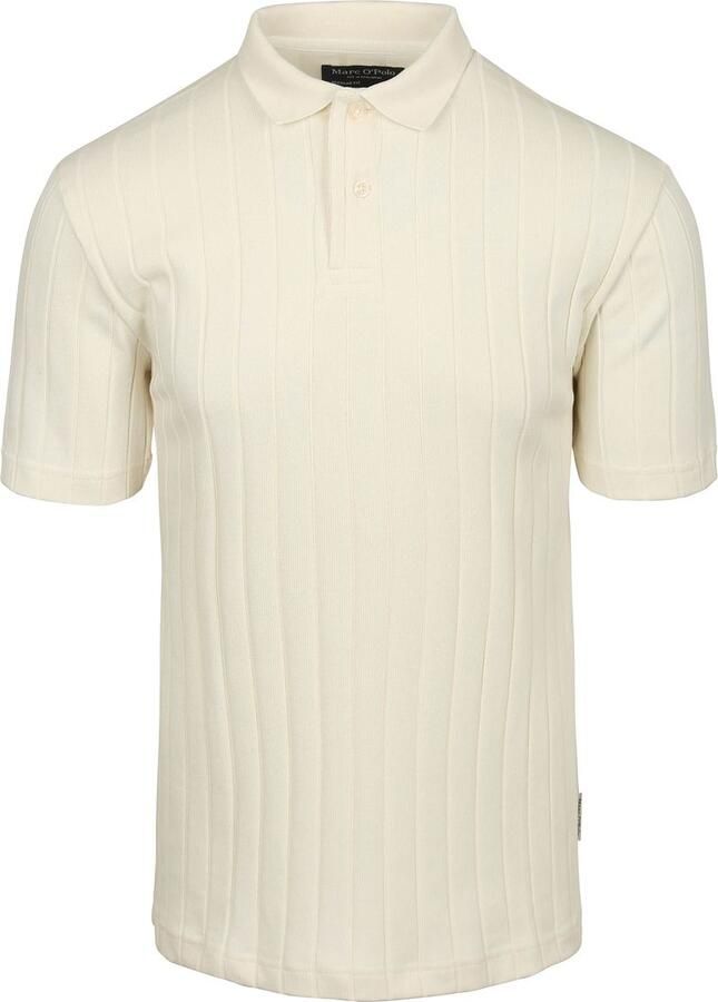 Marc O'Polo Regular fit poloshirt van een mix van katoen en jersey met brede ribstructuur - Foto 4