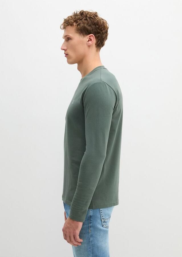 Marc O'Polo Marc &O&amp;amp;amp;#39;Polo; Long Sleeve T-Shirt Donkergroen Groen Heren - Foto 2