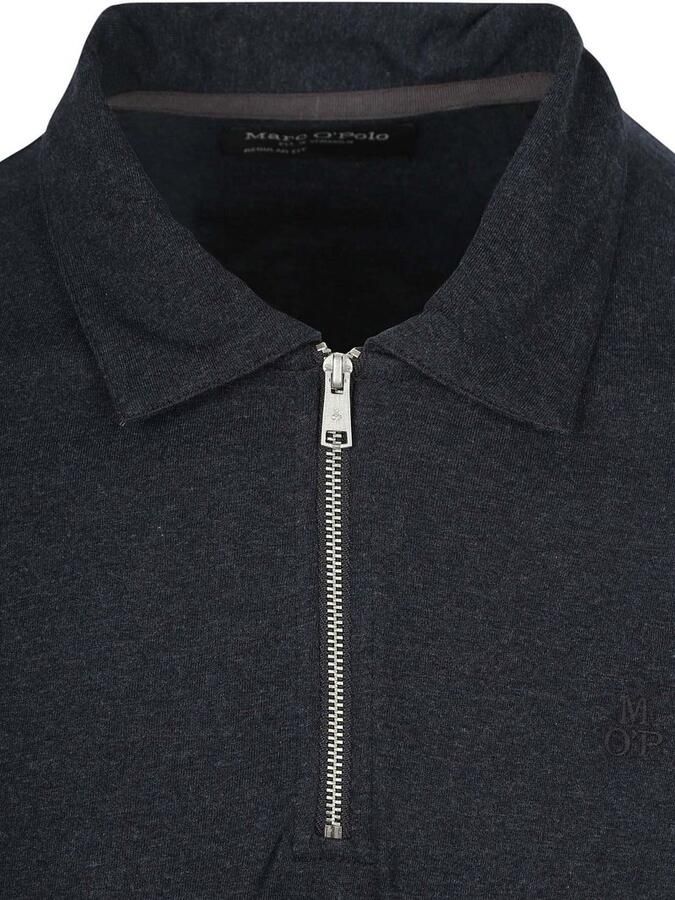 Marc O'Polo Longsleeve Half-Zip Polo Navy - Foto 2