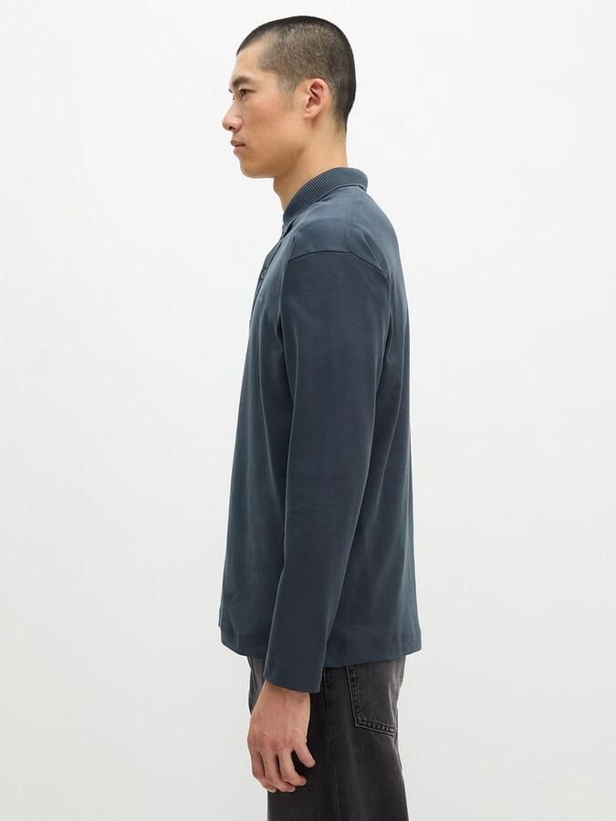 Marc O'Polo Shirt Lange Mouw Longsleeve Heavy Poloshirt Peppercorn Grey - Foto 3