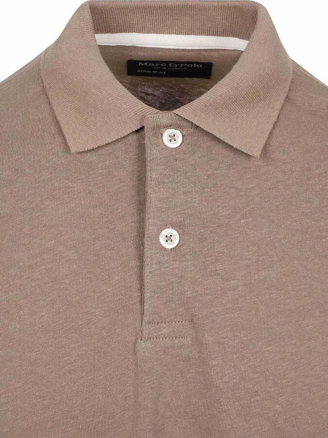 Marc O'Polo Longsleeve Polo Cotton Linen Taupe - Foto 2