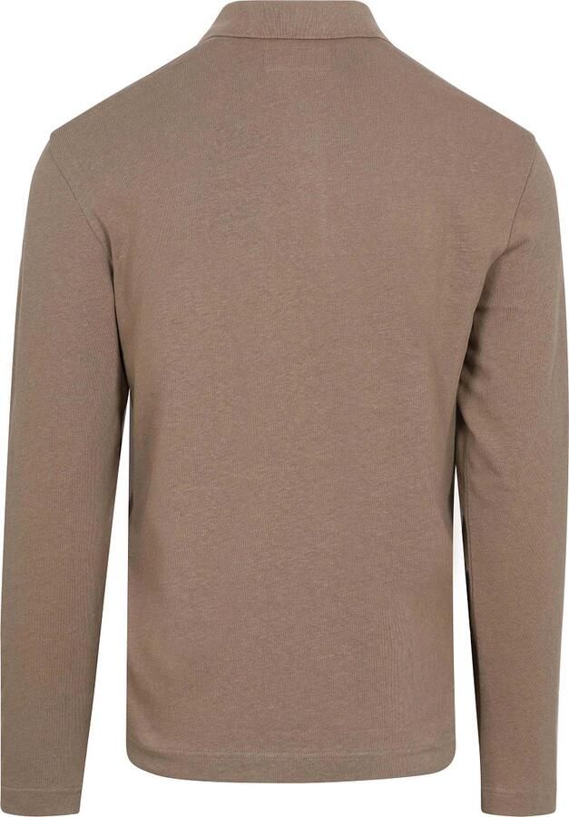 Marc O'Polo Longsleeve Polo Cotton Linen Taupe - Foto 4