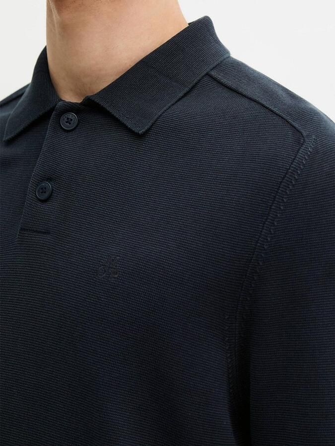 Marc O'Polo Longsleeve Polo Navy - Foto 2