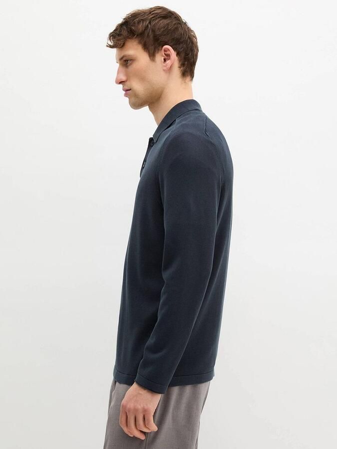 Marc O'Polo Longsleeve Polo Navy - Foto 3