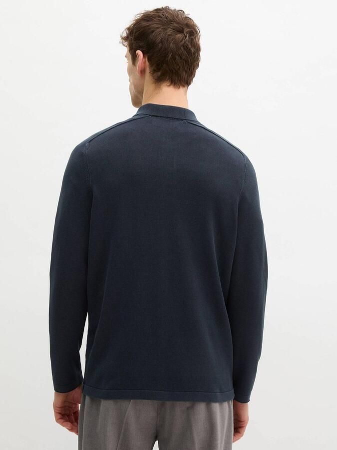 Marc O'Polo Longsleeve Polo Navy - Foto 4
