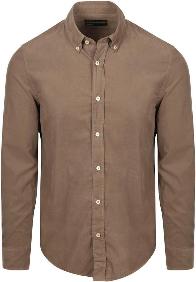 Marc O'Polo Overhemd Fine Corduroy Taupe