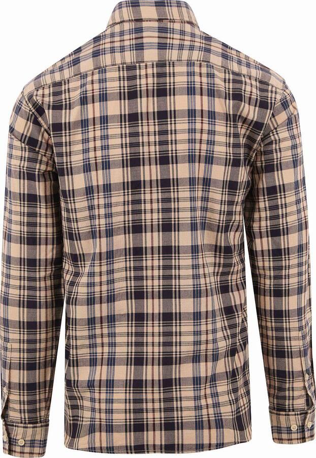 Marc O'Polo Overhemd Lange Mouw Overhemd Ruiten Beige - Foto 4