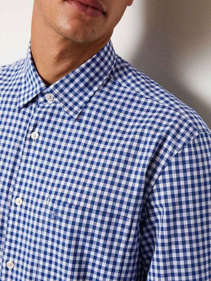 Marc O'Polo Regular fit vrijetijdsoverhemd van puur biologisch katoen met ruitmotief - Foto 4