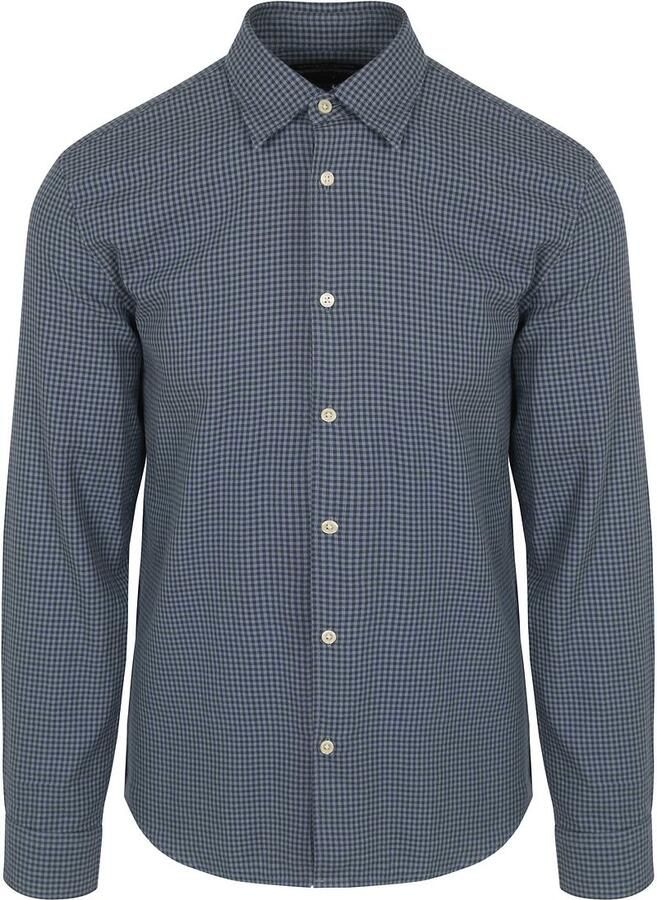 MARC O POLO Regular fit overhemd met vichy-ruit van licht flanel van biologisch katoen
