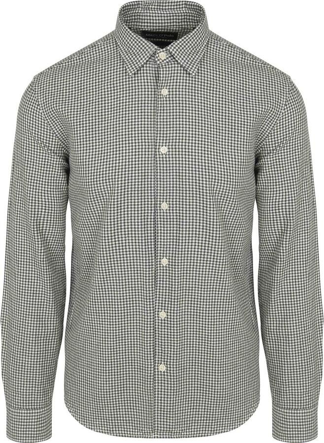 Marc O'Polo Regular fit overhemd met vichy-ruit van licht flanel van biologisch katoen - Foto 2