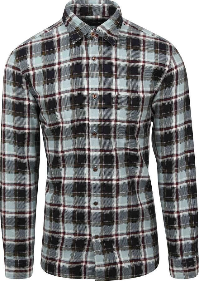 Marc O'Polo Geruite overhemd met lange mouwen regular Blauw Heren - Foto 4