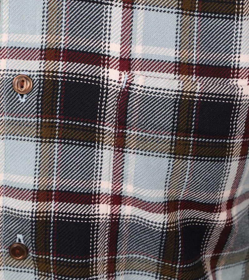 Marc O'Polo Geruite overhemd met lange mouwen regular Blauw Heren